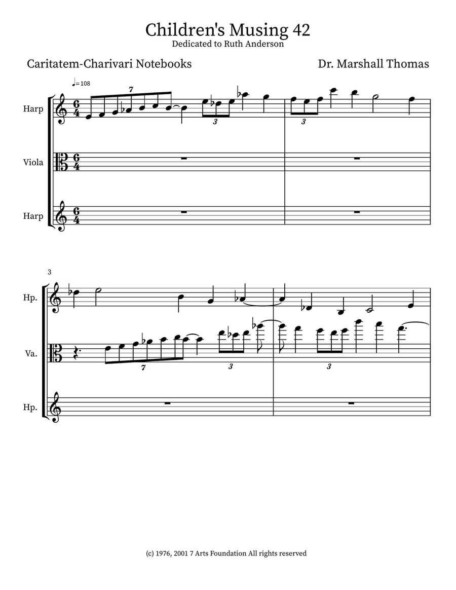 Children's Musing 42 Children's Musing 42 Small Ensemble scores gallery preview page 1