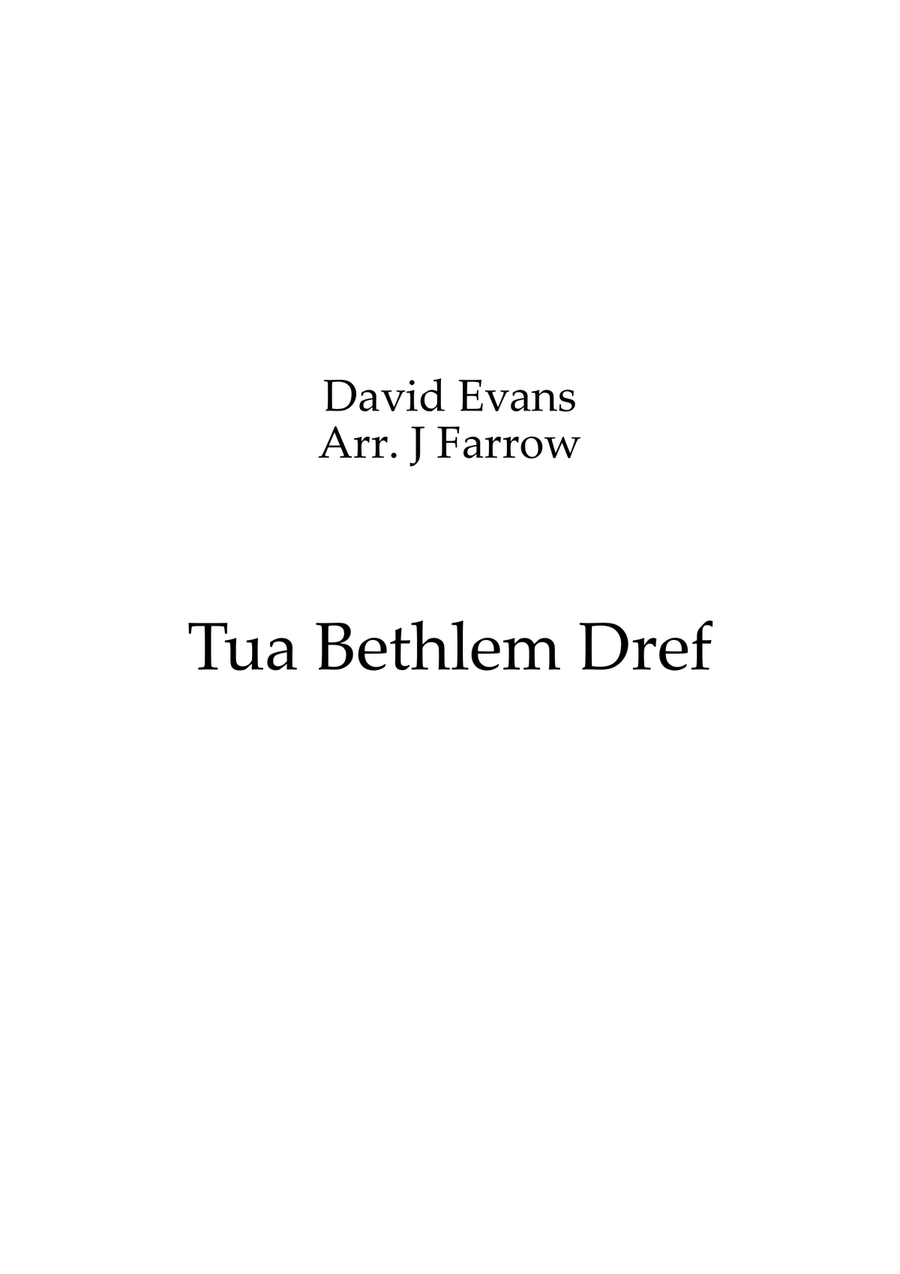 Tua Bethlem Dref Tua Bethlem Dref Piano, Vocal scores gallery preview page 1