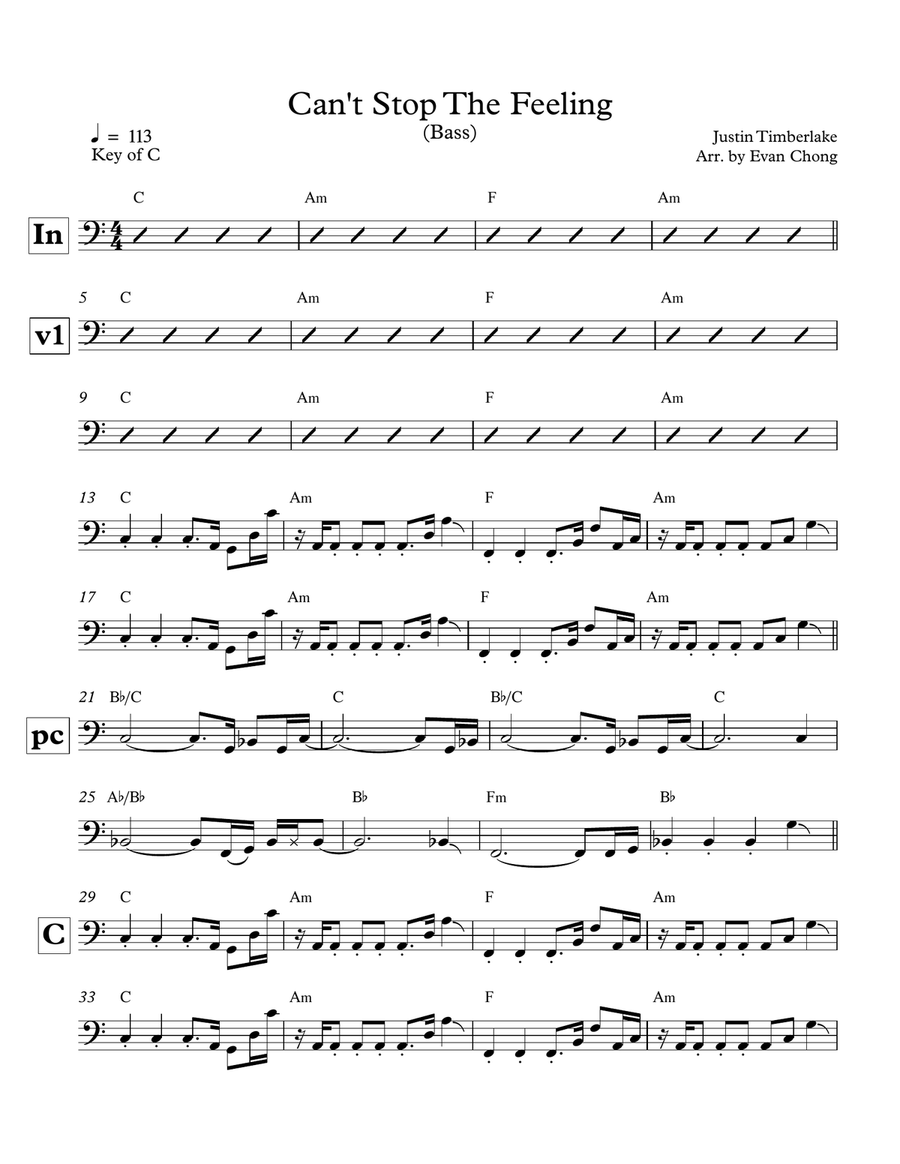 Can't Stop The Feeling! Can't Stop The Feeling! Acoustic Guitar scores gallery preview page 1