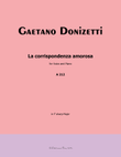 La corrispondenza amorosa, by Donizetti, A 212, in F sharp Major