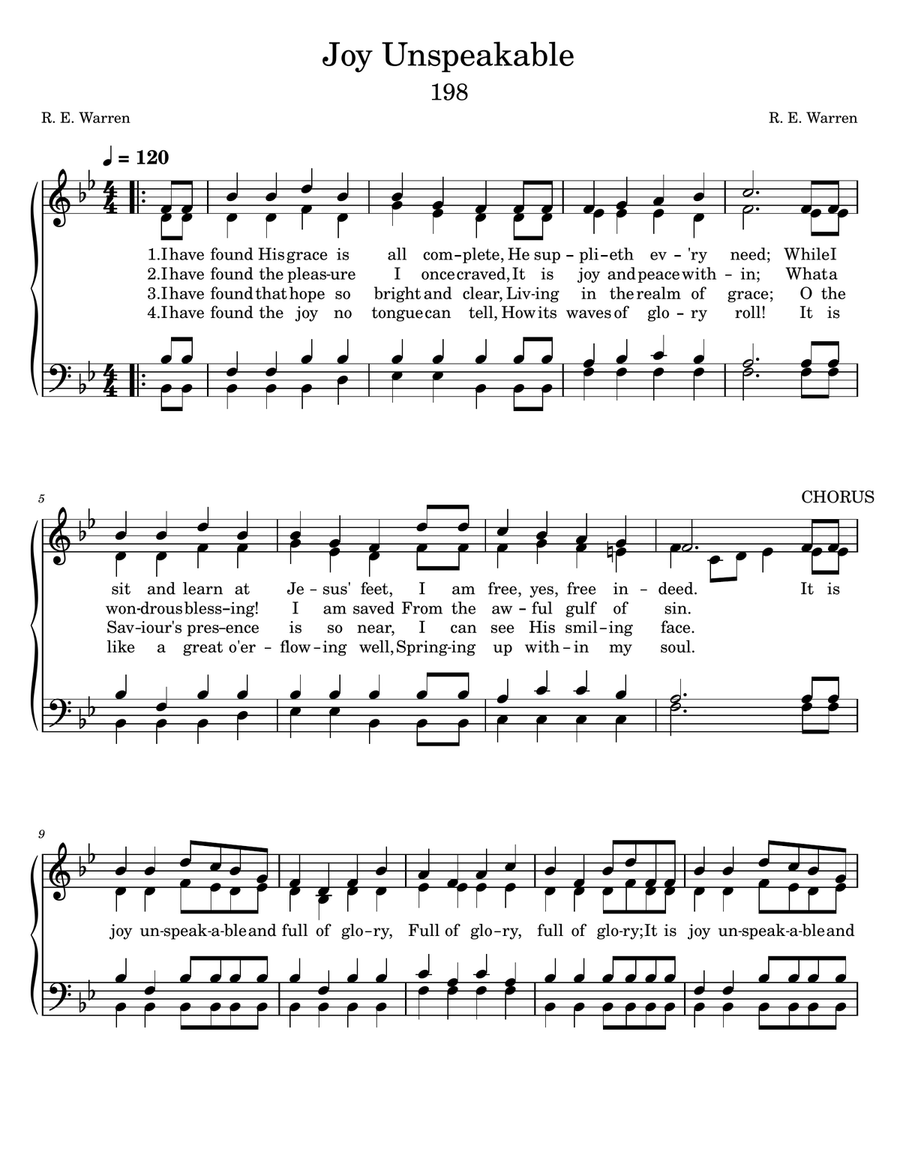 Joy Unspeakable Joy Unspeakable A Cappella scores gallery preview page 1