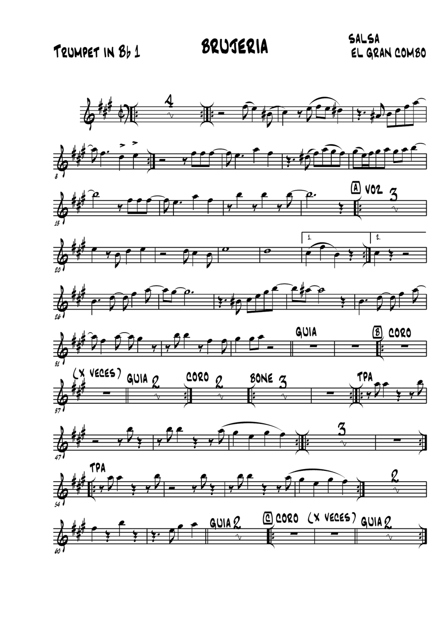 El Gran Combo - Brujeria El Gran Combo - Brujeria Full Orchestra scores gallery preview page 1