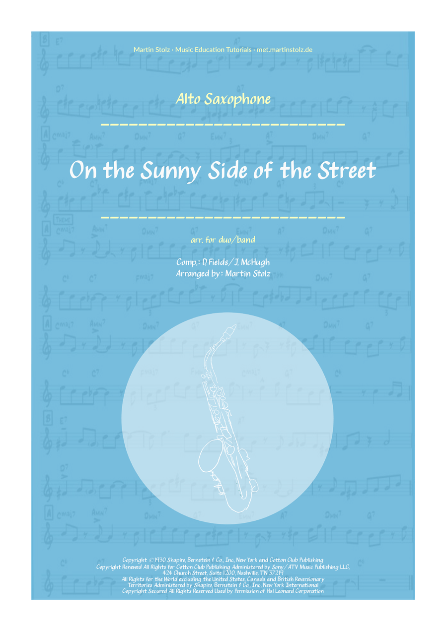 On The Sunny Side Of The Street Alto Saxophone scores gallery preview page 1