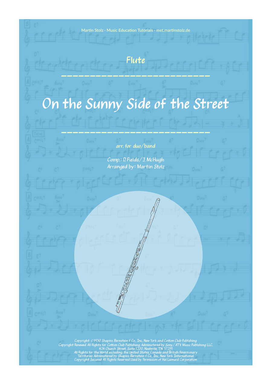 On The Sunny Side Of The Street Flute Solo scores gallery preview page 1