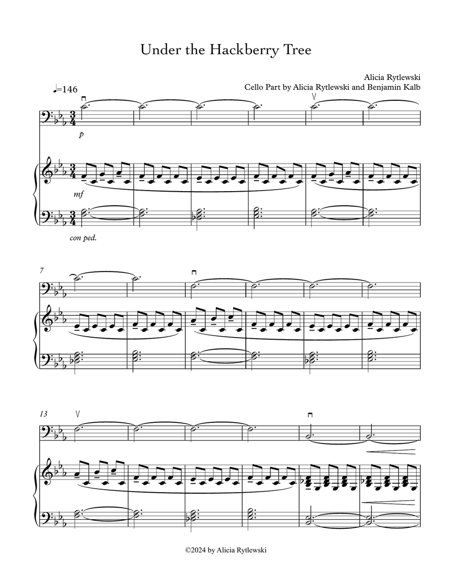 Under the Hackberry Tree Under the Hackberry Tree Piano scores gallery preview page 1