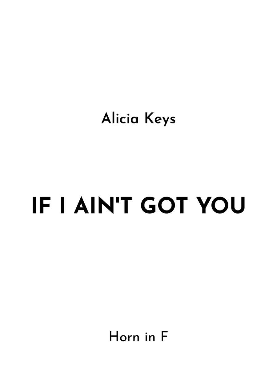 If I Ain't Got You If I Ain't Got You Horn Solo scores gallery preview page 1