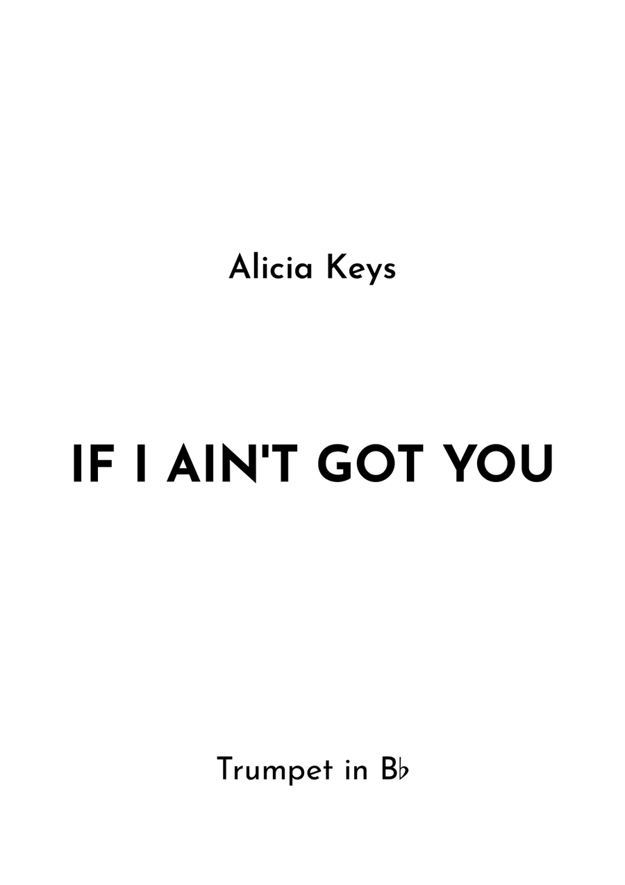 If I Ain't Got You If I Ain't Got You B-Flat Trumpet scores gallery preview page 1