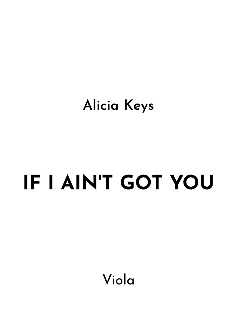 If I Ain't Got You If I Ain't Got You Viola Solo scores gallery preview page 1