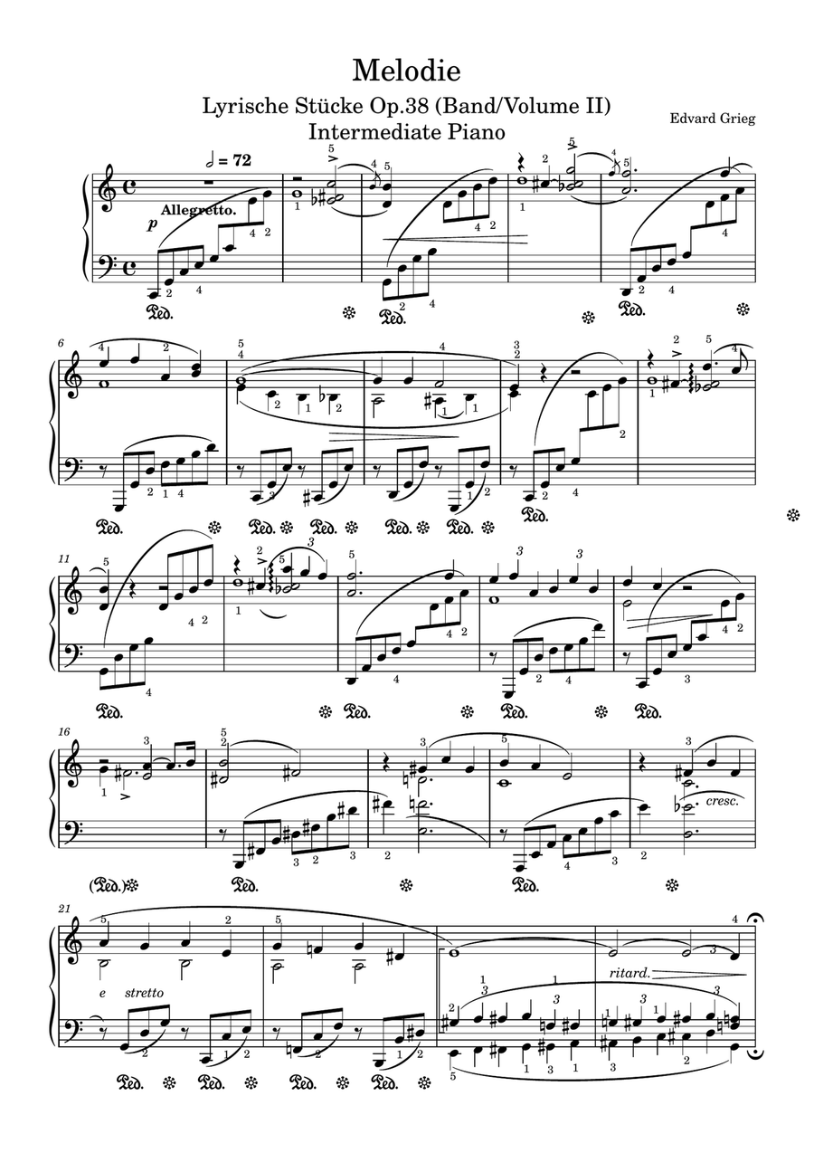 Melodie Melodie Piano Solo scores gallery preview page 1