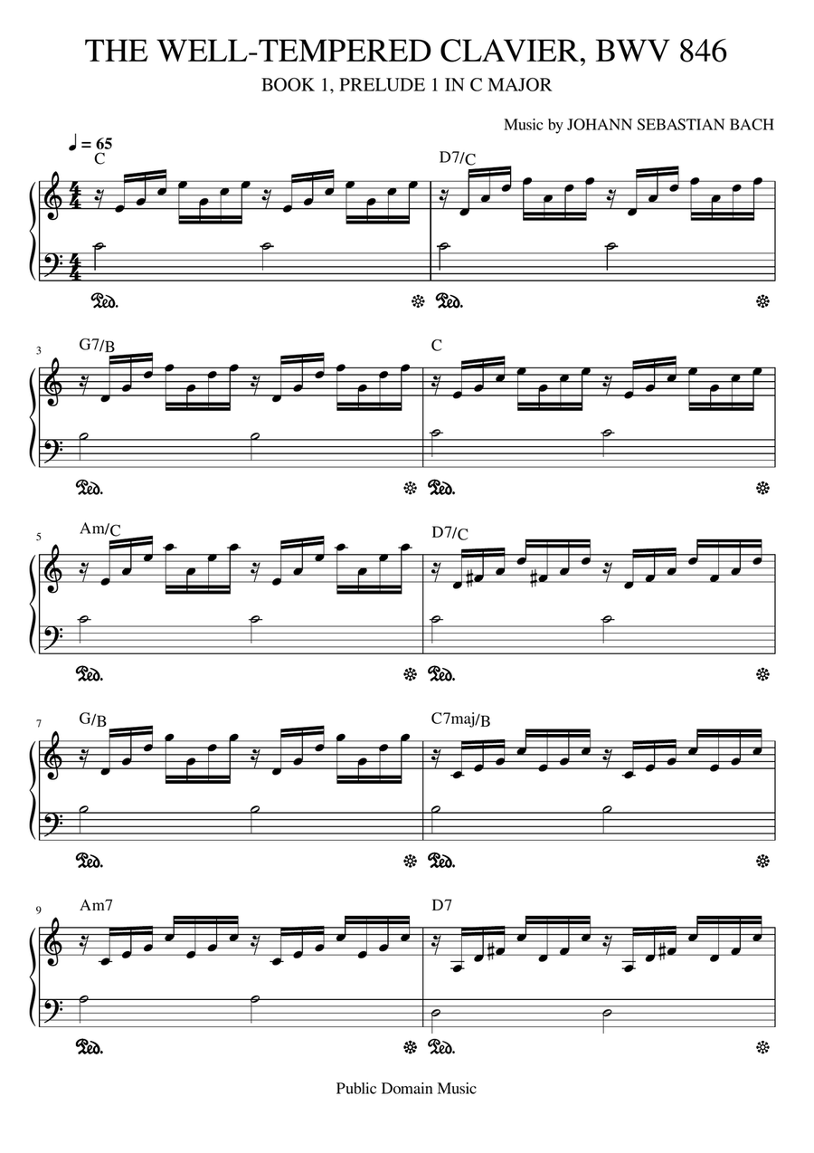 The Well Tempered Clavier Piano Solo scores gallery preview page 1
