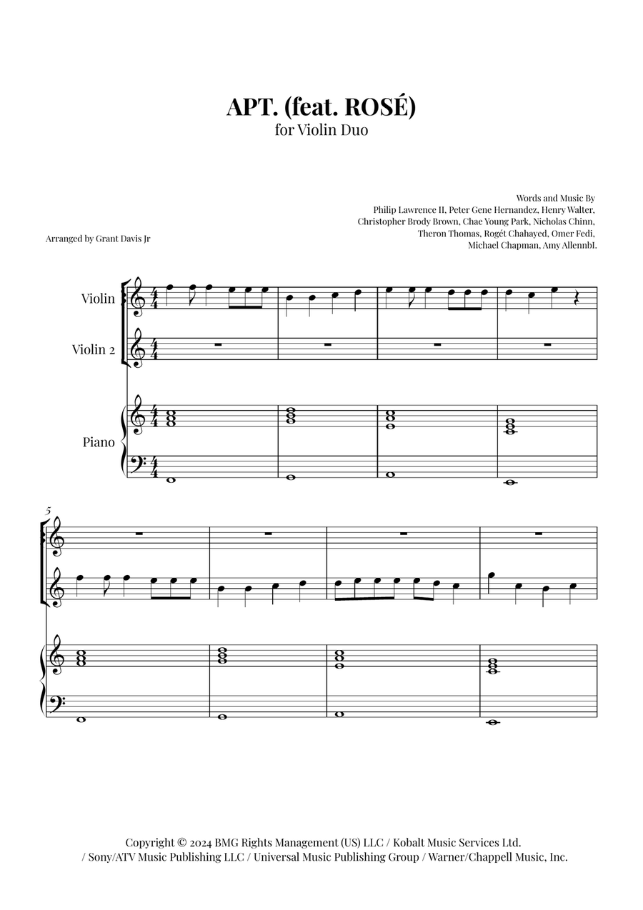 Apt. String Duet scores gallery preview page 1