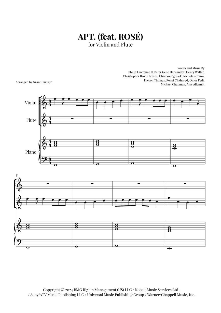 Apt. Flute scores gallery preview page 1