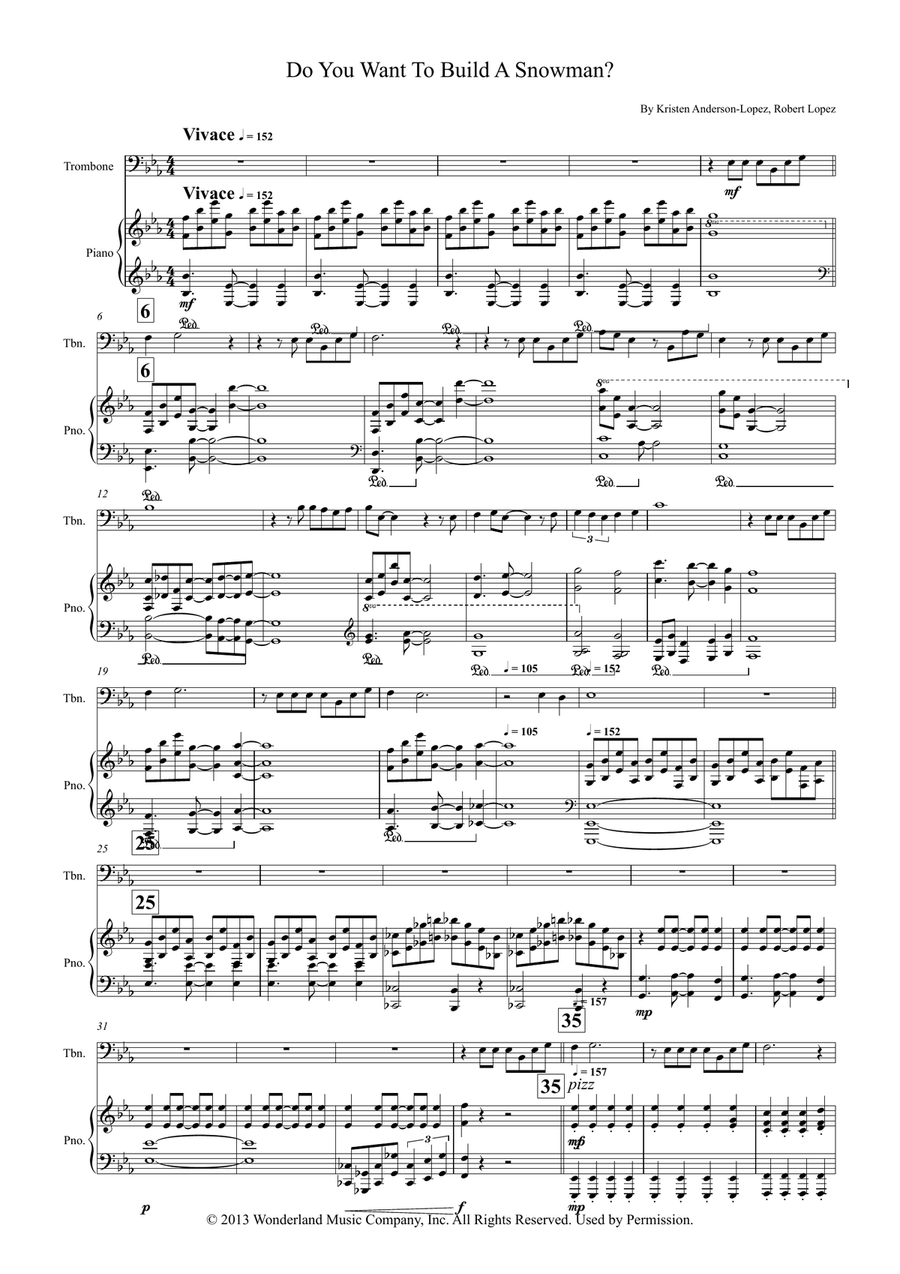 Do You Want To Build A Snowman? Piano scores gallery preview page 1