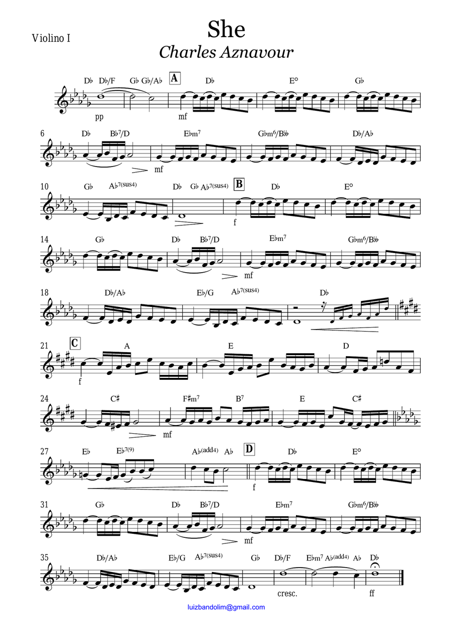 She She String Quartet scores gallery preview page 1