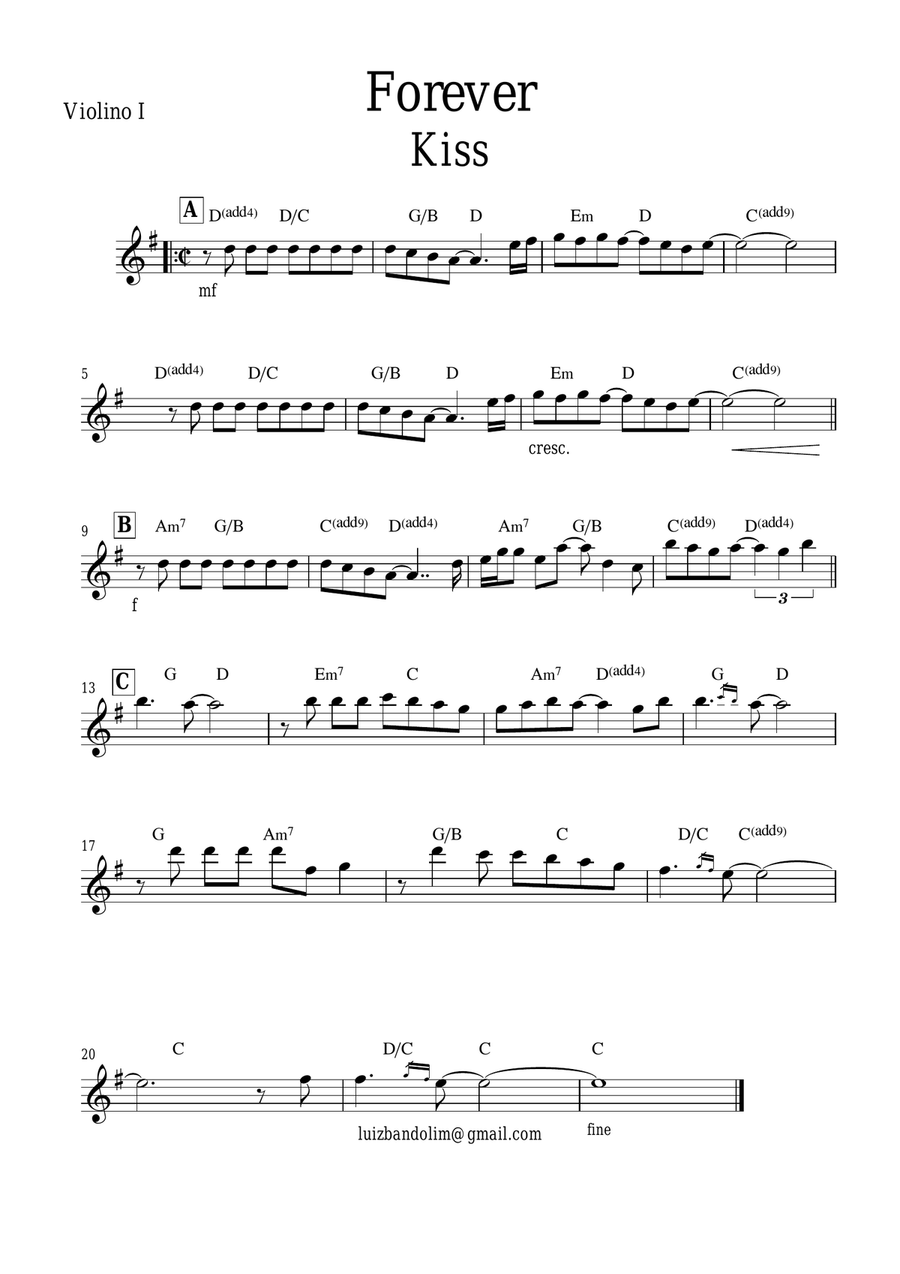 Forever Forever String Quartet scores gallery preview page 1