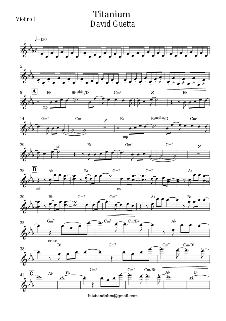 Titanium Titanium String Quartet scores gallery preview page 1