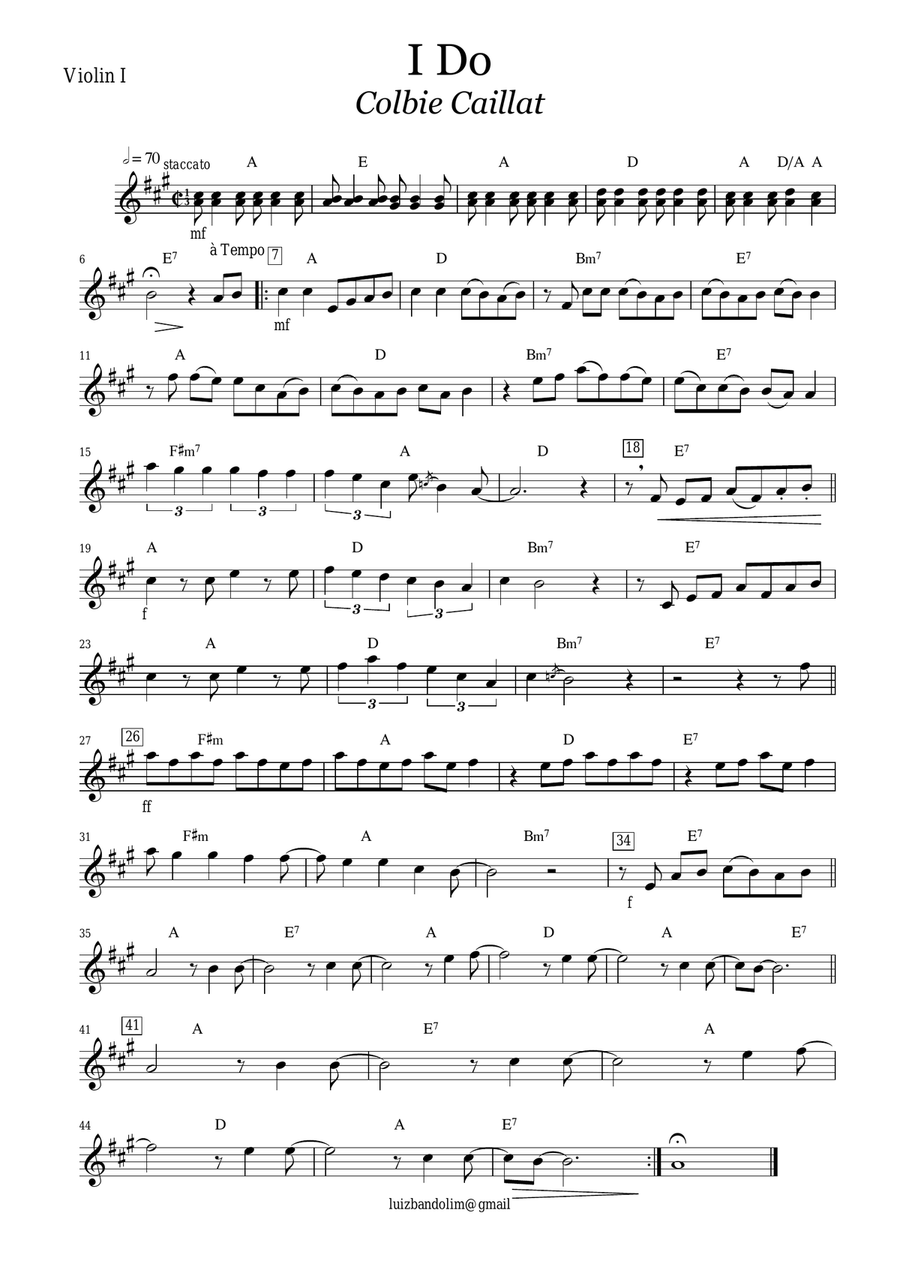 I Do I Do String Quartet scores gallery preview page 1