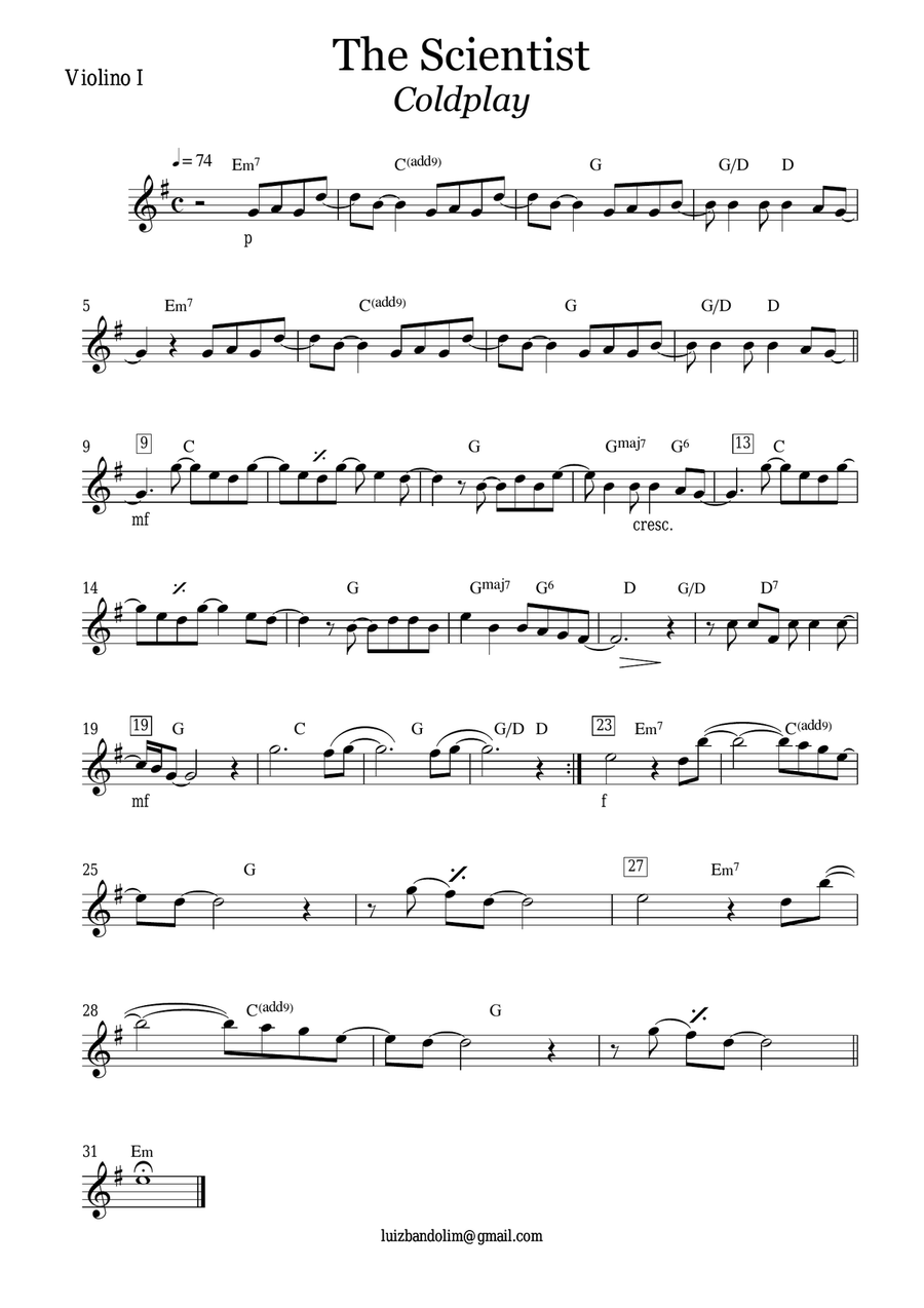 The Scientist The Scientist String Quartet scores gallery preview page 1