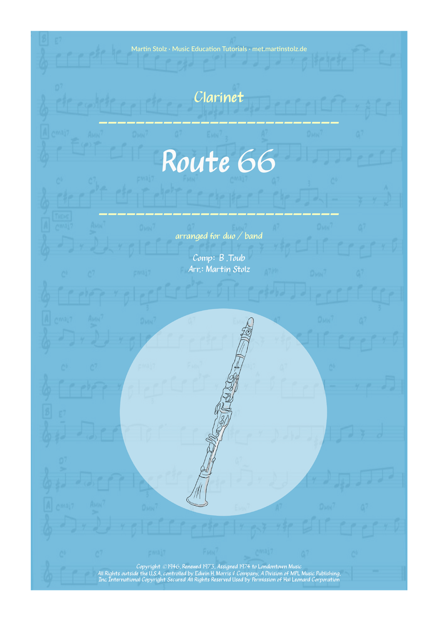 Route 66 Route 66 B-Flat Clarinet scores gallery preview page 1