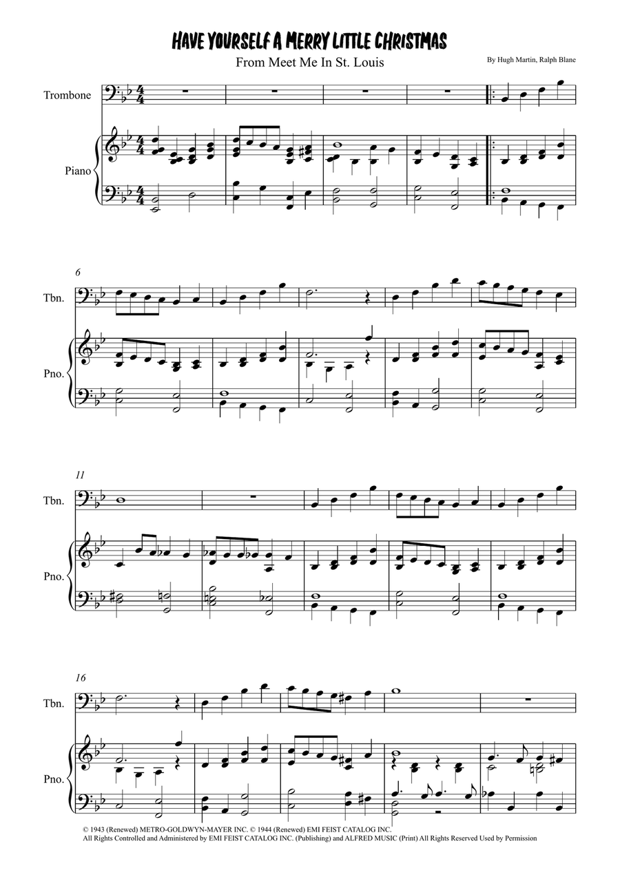 Have Yourself A Merry Little Christmas Piano scores gallery preview page 1