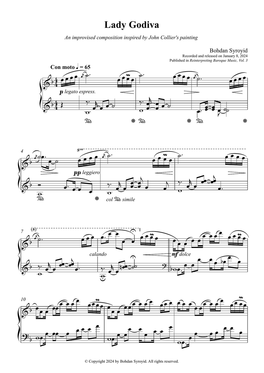 Lady Godiva Lady Godiva Piano Solo scores gallery preview page 1