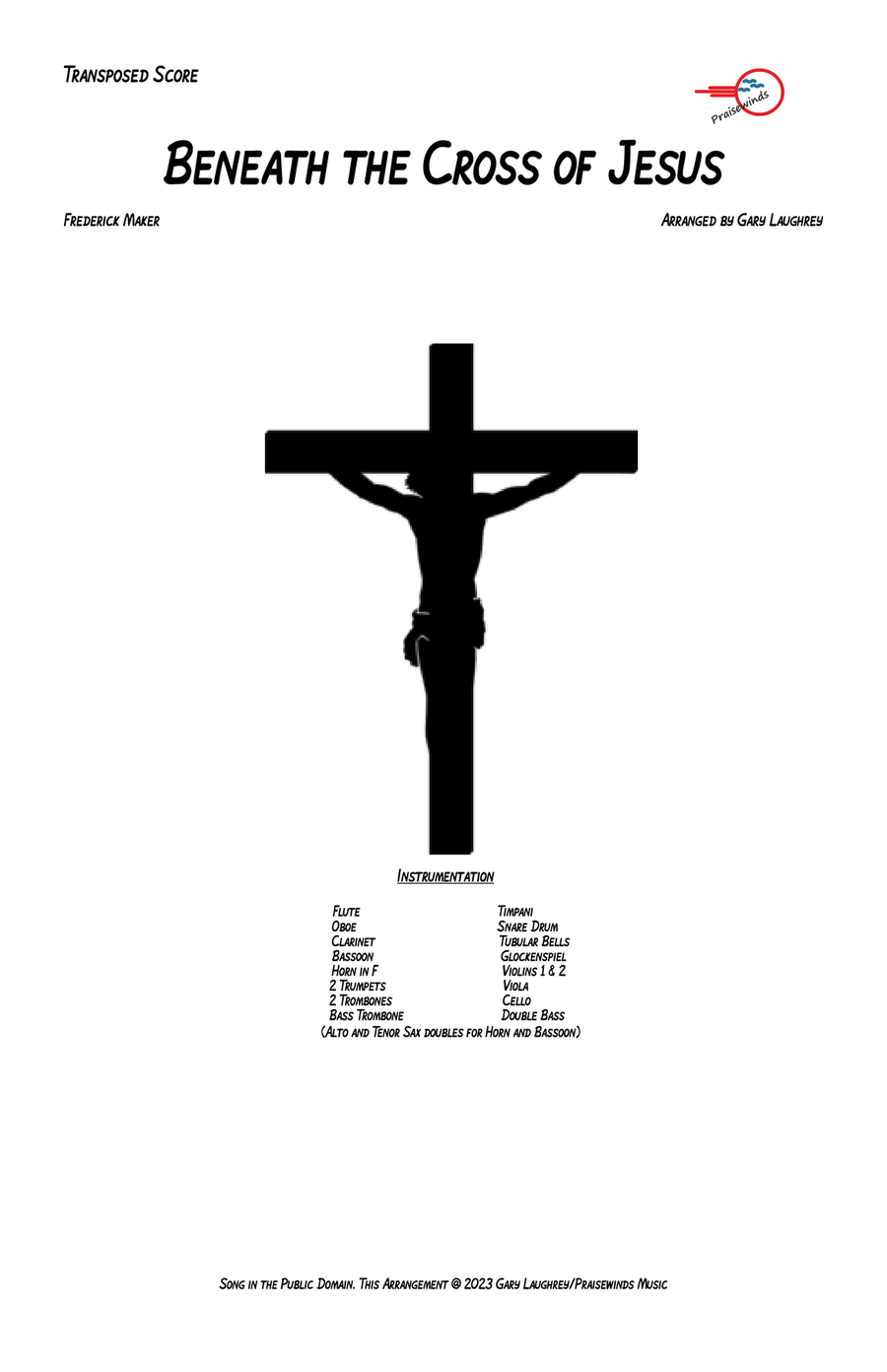 Beneath the Cross of Jesus Chamber Orchestra scores gallery preview page 1