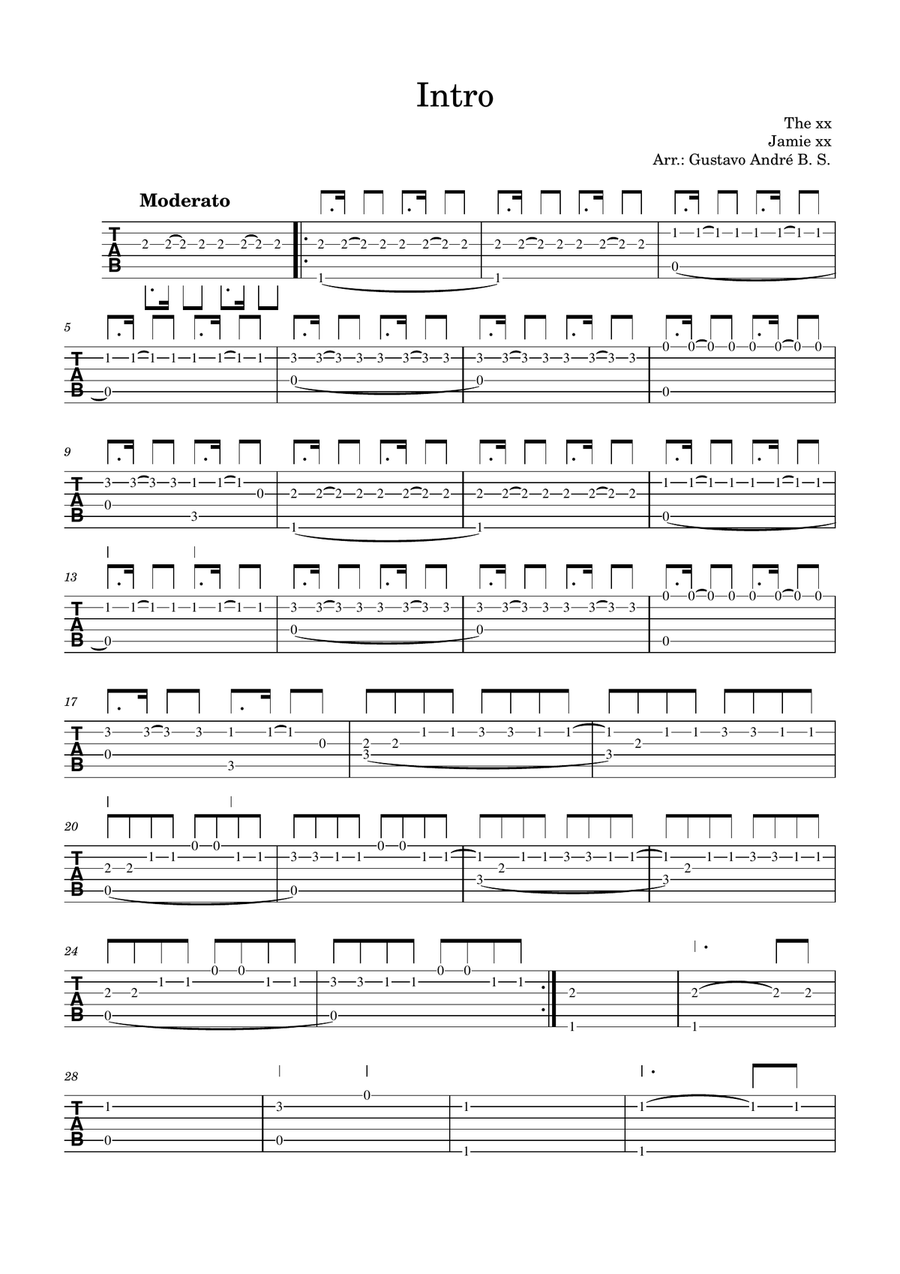 Intro Intro Acoustic Guitar scores gallery preview page 1