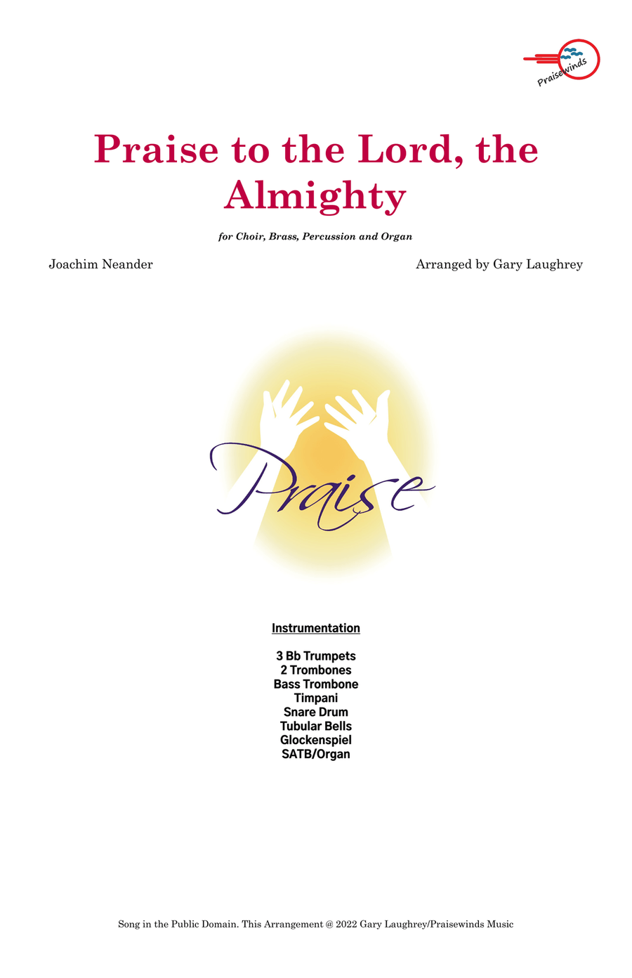 Praise to the Lord, the Almighty Choir scores gallery preview page 1