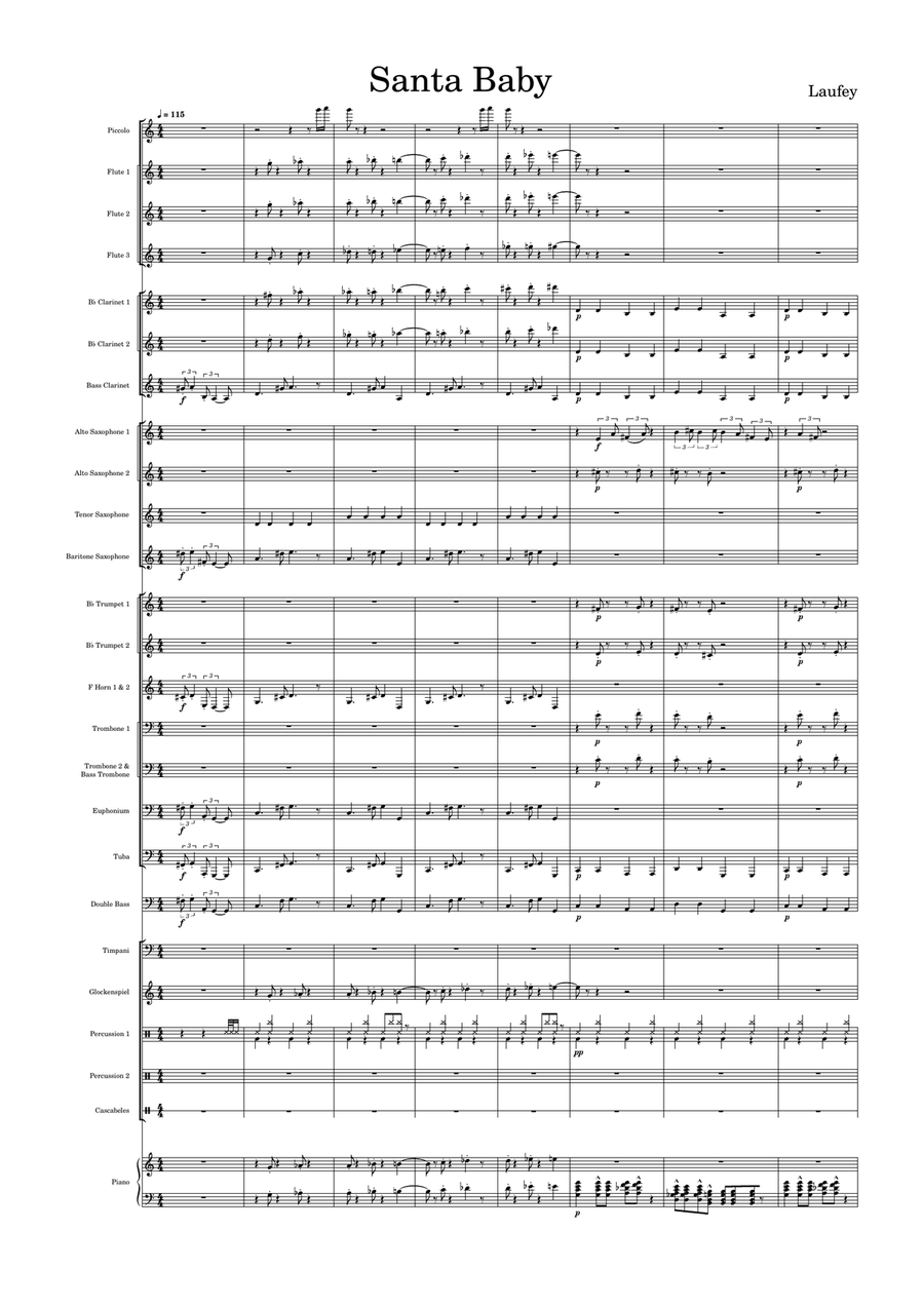 Santa Baby Santa Baby Concert Band scores gallery preview page 1