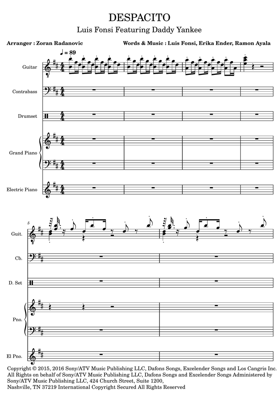 Despacito Despacito Small Ensemble scores gallery preview page 1