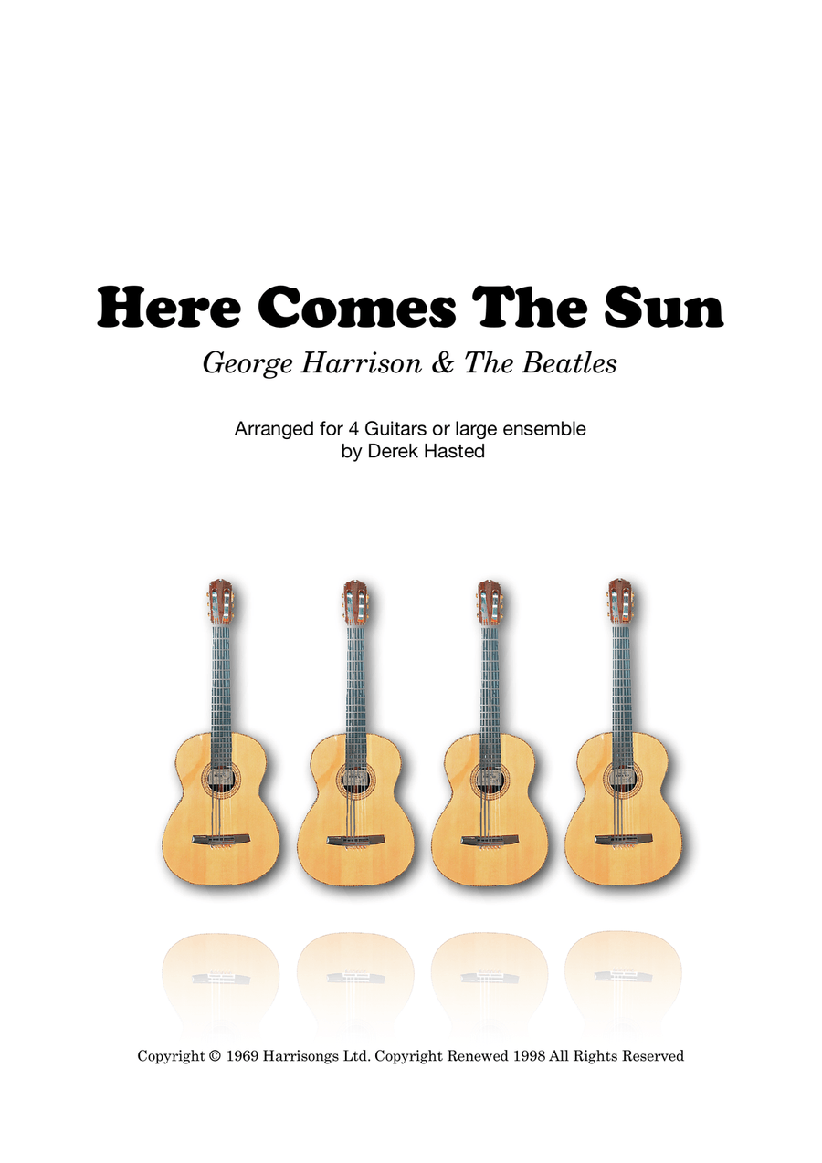 Here Comes The Sun Guitar Ensemble scores gallery preview page 1