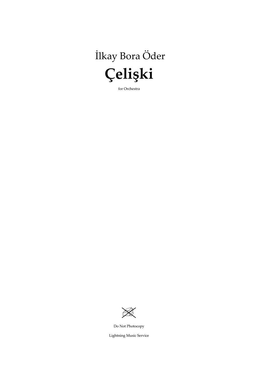 Çelişki for Orchestra Çelişki for Orchestra Full Orchestra scores gallery preview page 1