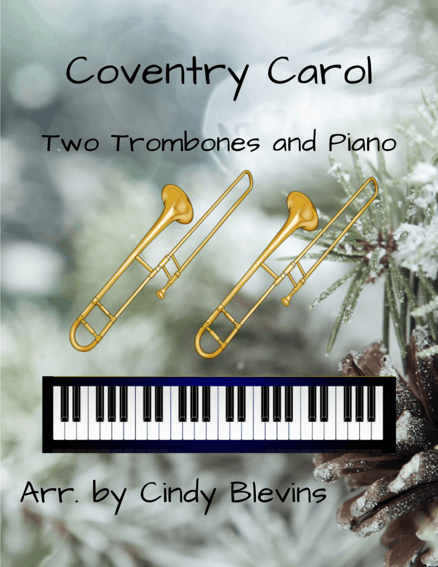 Coventry Carol, for Two Trombones and Piano Trombone Duet scores gallery preview page 1