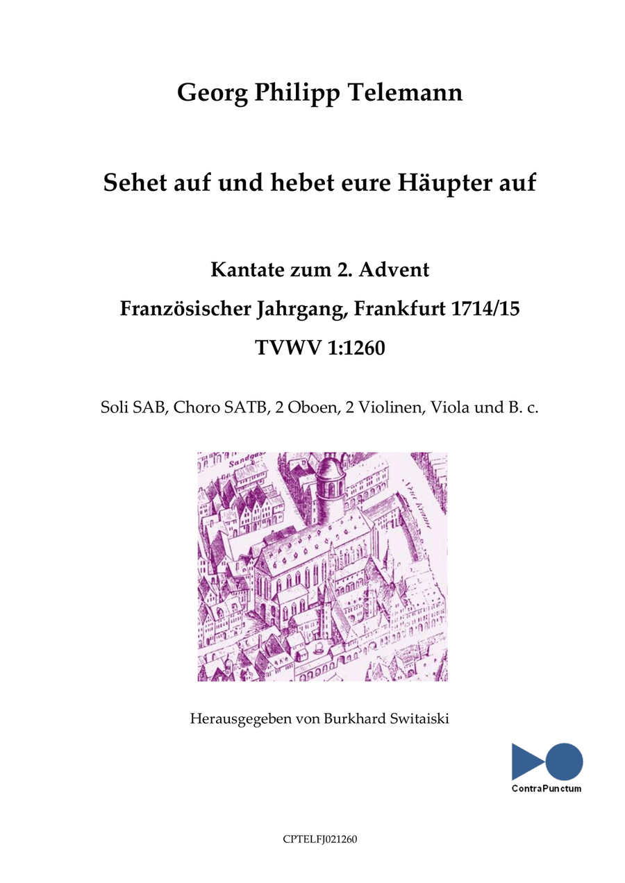 Sehet auf und hebet eure Häupter auf TVWV 1:1260 4-Part scores gallery preview page 1