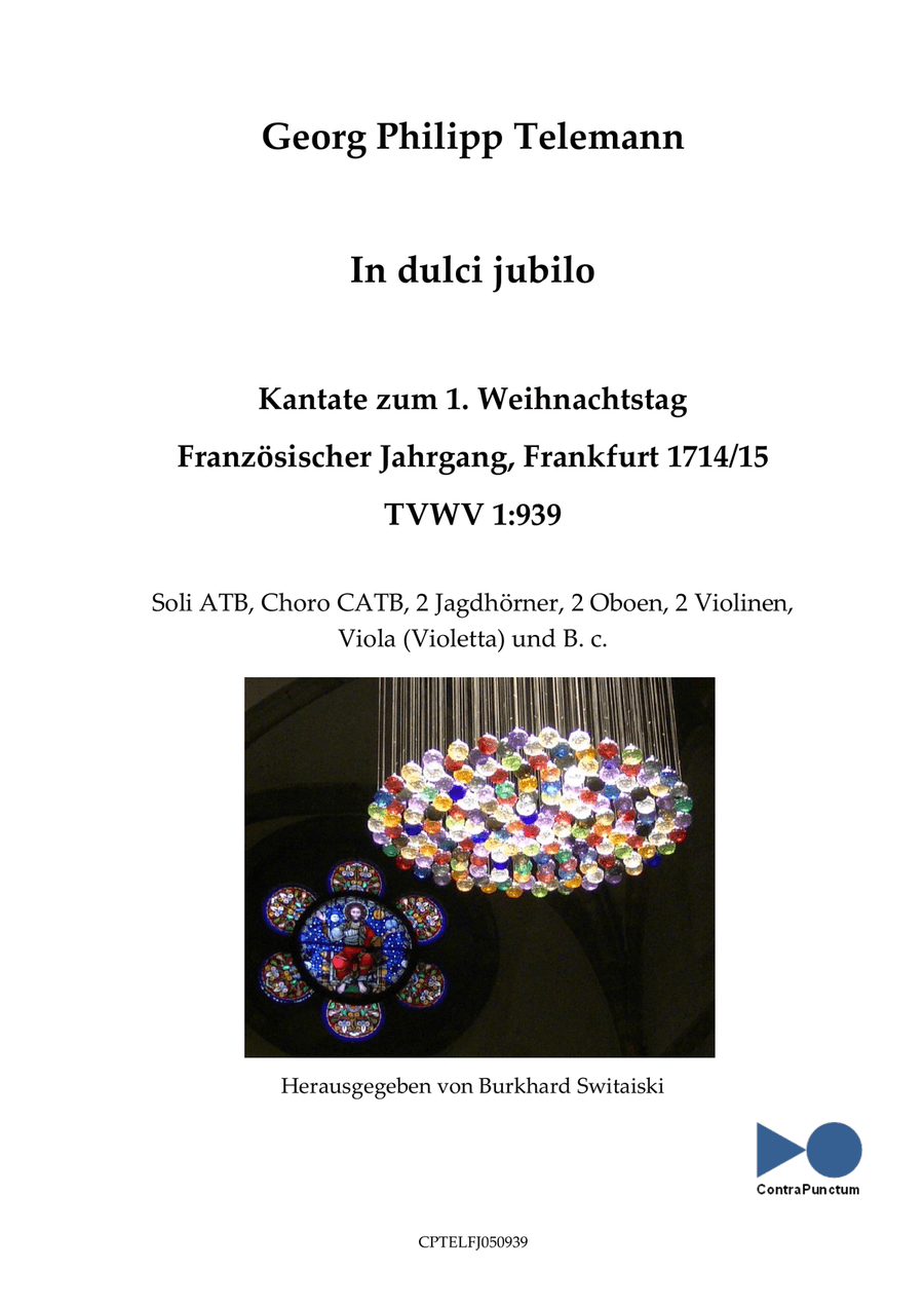 In dulci jubilo TVWV 1:939 4-Part scores gallery preview page 1