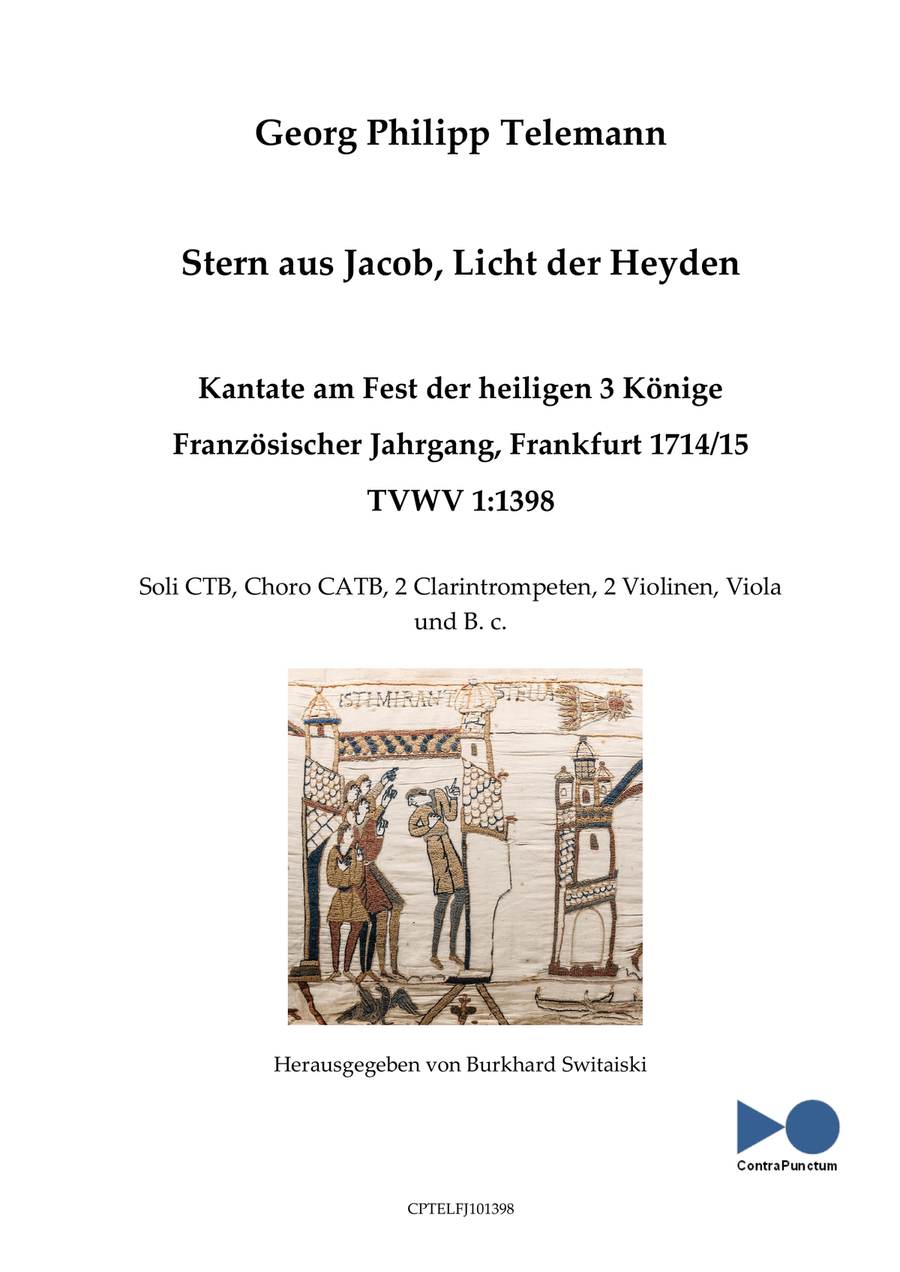 Stern aus Jacob, Licht der Heyden TVWV 1:1398 4-Part scores gallery preview page 1