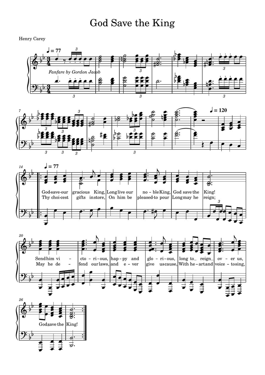God Save the King God Save the King A Cappella scores gallery preview page 1