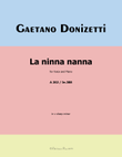 La ninna nanna, by Donizetti, A 202, in c sharp minor