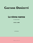 La ninna nanna, by Donizetti, A 202, in a flat minor