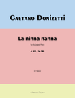 La ninna nanna, by Donizetti, A 202, in f minor