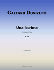 Una lacrima, by Donizetti, A 210, in B flat Major