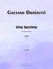 Una lacrima, by Donizetti, A 210, in B Major