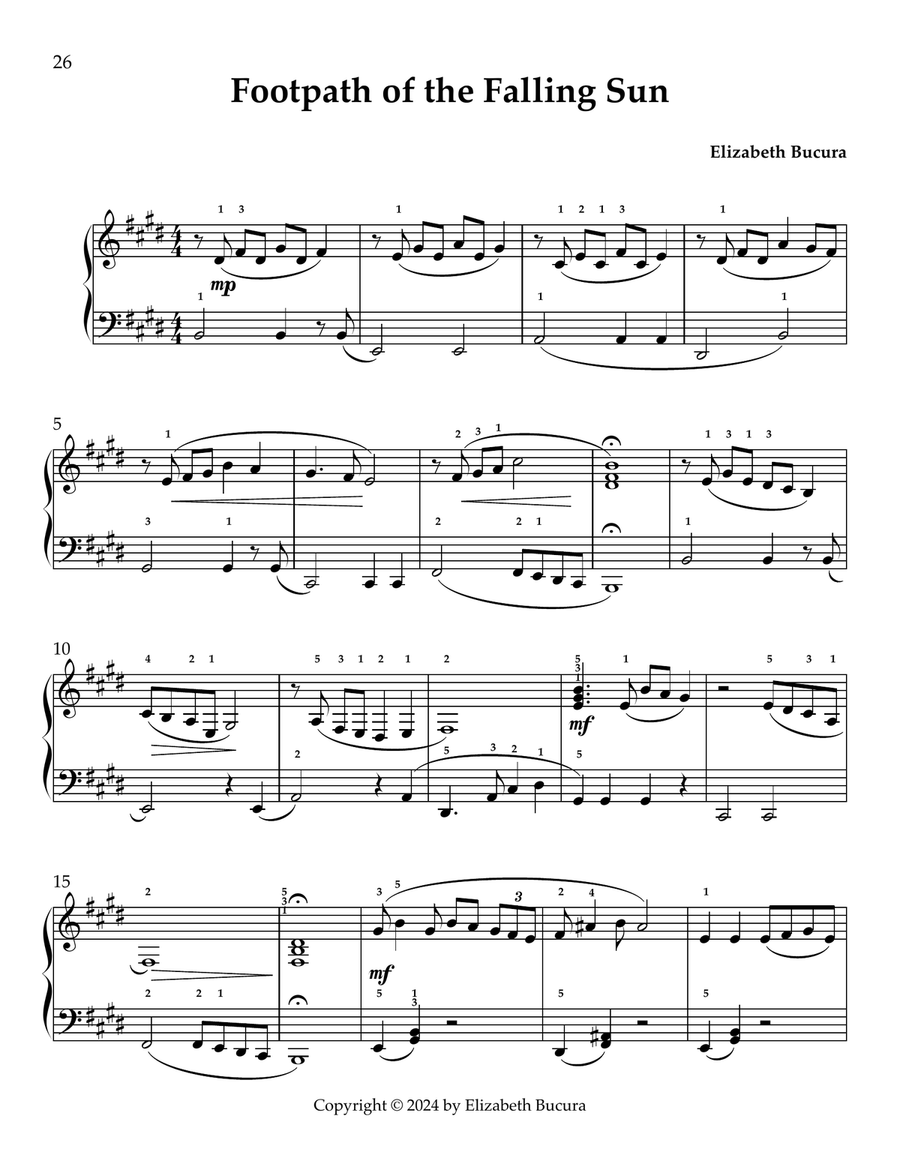 Footpath of the Falling Sun Piano Method scores gallery preview page 1