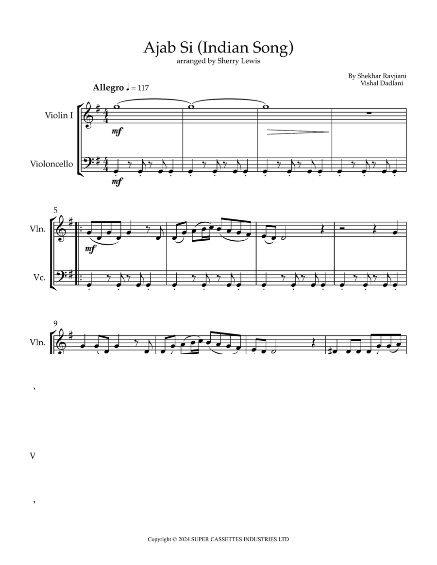 Ajab Si Ajab Si String Duet scores gallery preview page 1