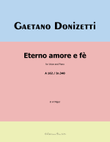 Eterno amore e fè, by Donizetti, A 162, in A Major