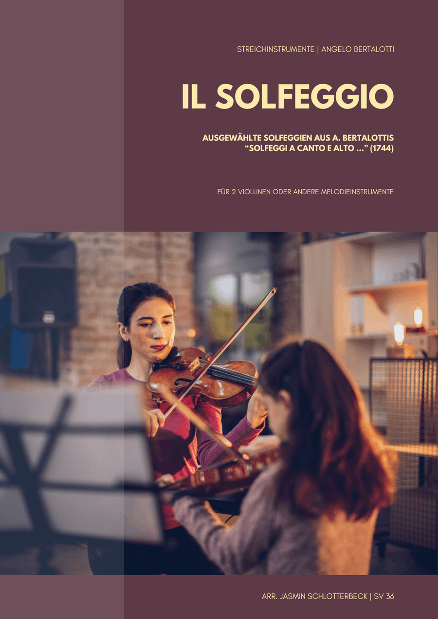 Il Solfeggio. Ausgewählte Solfeggien aus A. Bertalottis 