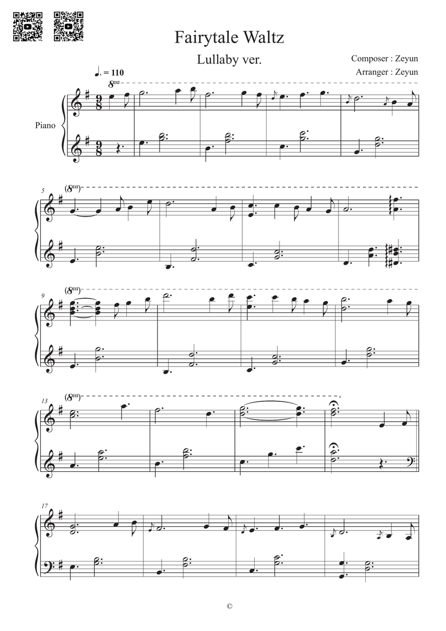 Fairytale Waltz Fairytale Waltz Easy Piano scores gallery preview page 1