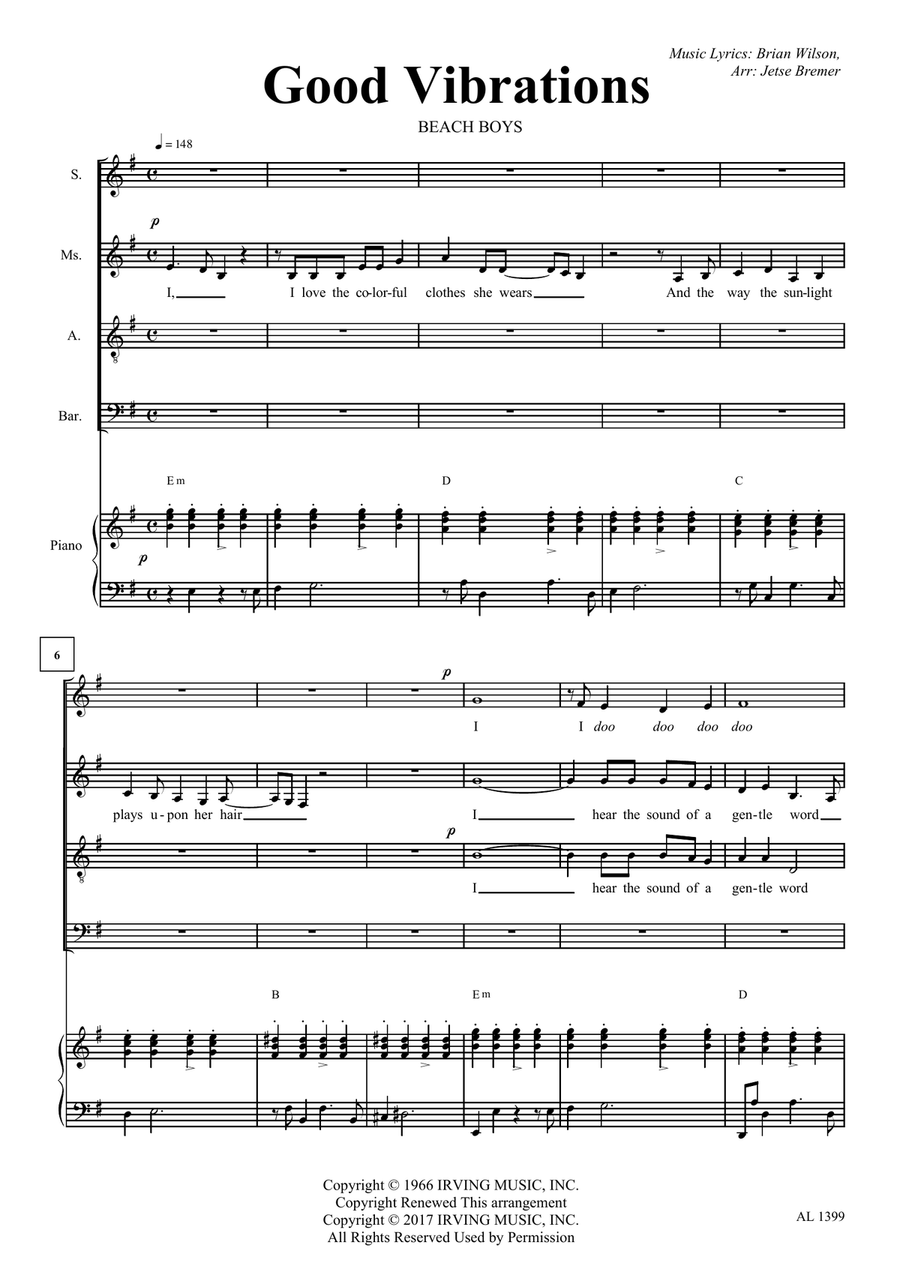 God Only Knows God Only Knows Choir scores gallery preview page 1