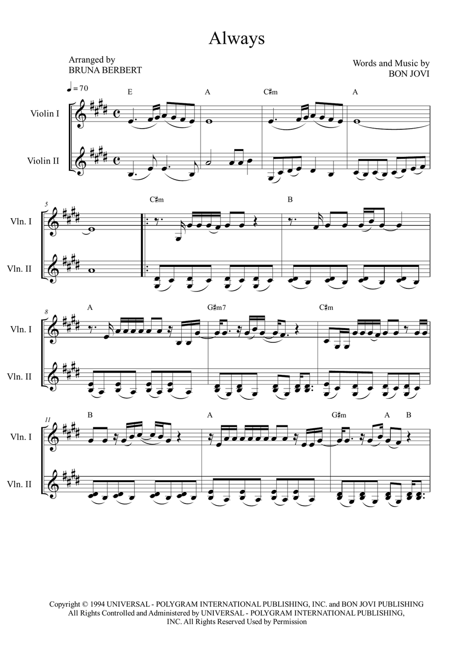Always Always String Duet scores gallery preview page 1
