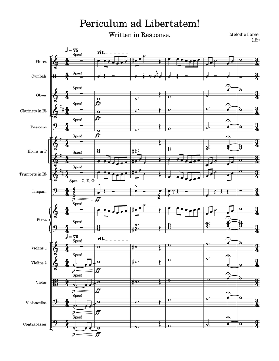 Periculum ad Libertatem! - Orchestra. Chamber Orchestra scores gallery preview page 1